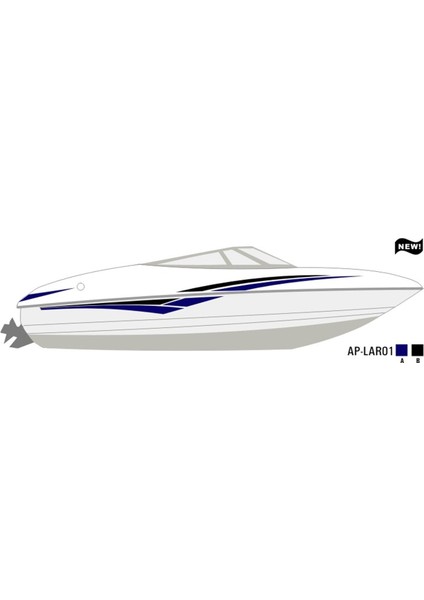 Tekne Lacivert Siyah Sticker Etiket Model