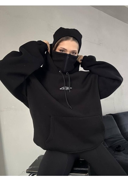 Kar Maskeli Oversize Unisex Sweatshirt