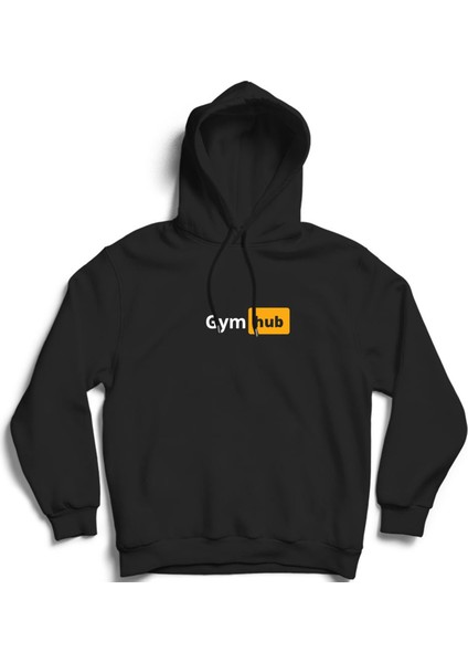 Gymhub, Gym, Training, Body Building, Vücut Geliştirme, Spor, Pamuk Kapüşonlu Sweatshirt Hoodie
