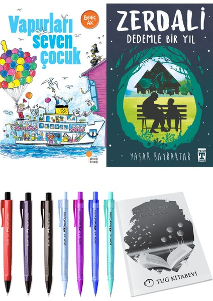 Zerdali Dedemle Bir Yıl ve Vapurları Seven Çocuk 2'li Set + Hediyeli