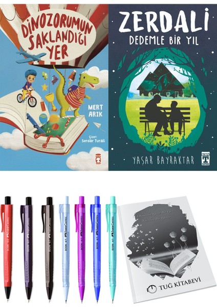 Zerdali Dedemle Bir Yıl ve Dinazorumun Saklandığı Yer 2'li Set + Hediyeli