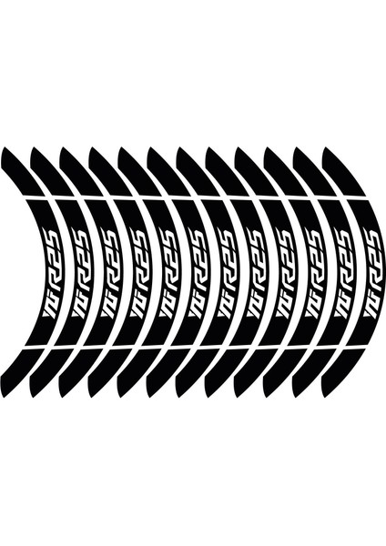 Siyah Yamaha Yzf R25 Geniş Jant Sticker Etiket Modeli modelleri