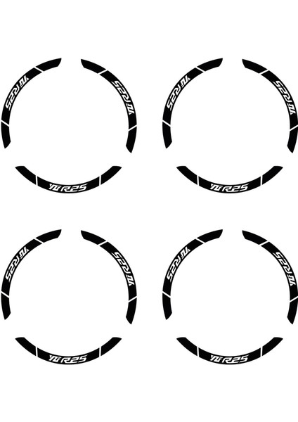 Siyah Yamaha Yzf R25 Geniş Jant Sticker Etiket Modeli fırsatları