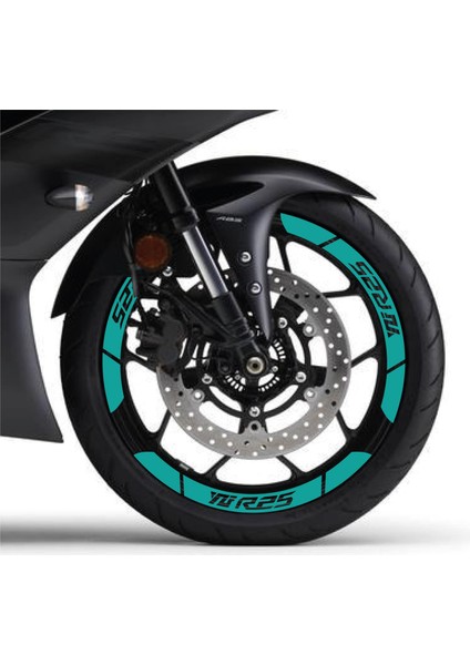 Turkuaz Yamaha Yzf R25 Geniş Jant Sticker Etiket Modeli fiyatları