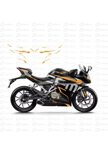 Cf Moto 250 Sr Sticker Set Modeli Sarı