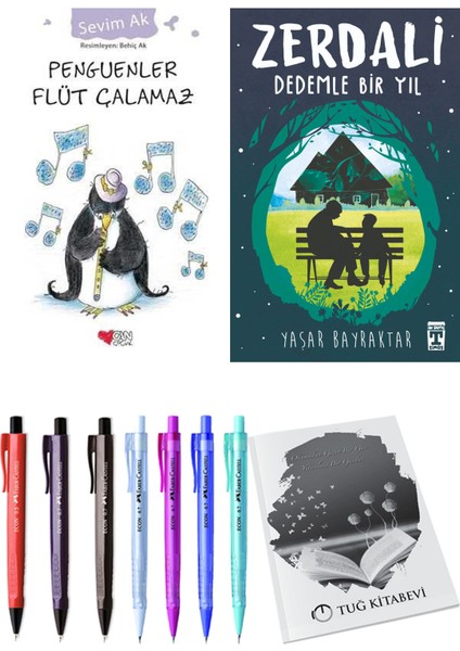 Zerdali Dedemle Bir Yıl ve Penguenler Flüt Çalamaz 2'li Set + Hediyeli