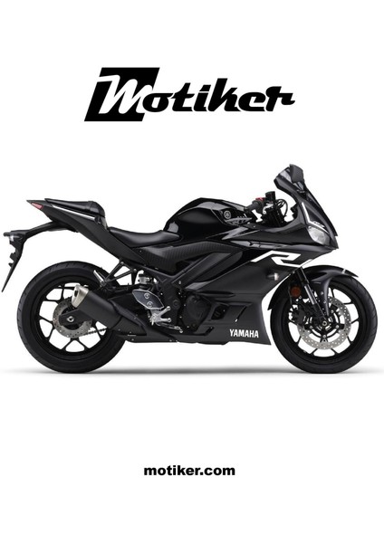 Yamaha YZF-R25 "R3R" Sticker Motosiklet Tasarımı Beyaz