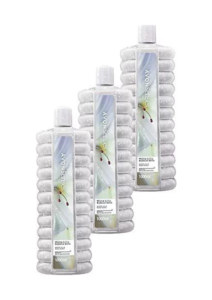Senses White Lily Beyaz Zambak Kokulu Banyo Köpüğü 1000ML. Üçlü Set