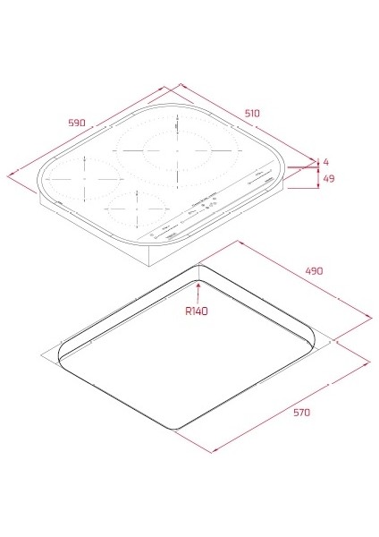 - Irc 63320 - Ankastre Cam Seramik Indüksiyonlu Ocak - 7200 W - Siyah - 60 cm - 112510029