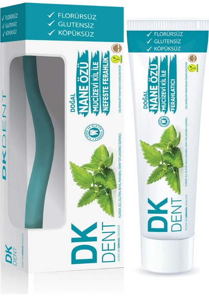 Dent Dk Vegan Nane Özlü Diş Macunu 75 ml Diş Fırçası