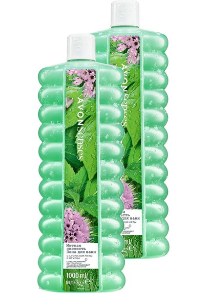 Senses Water Mint Nane ve Salatalık Kokulu Banyo Köpüğü 1000 ml İkili Set