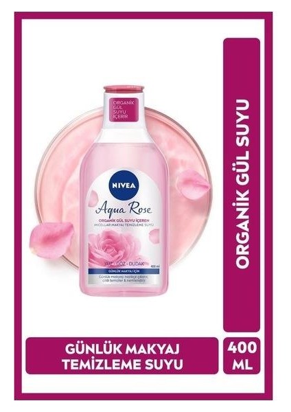 Aqua Rose Micellar Gül Suyu Içeren Çift Fazlı Makyaj Temizleme Suyu 400 ml fiyatları