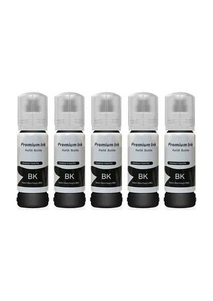 Epson 103 Ecotank L3111 Siyah Ithal Muadil Mürekkep 70 ml / 5 Adet