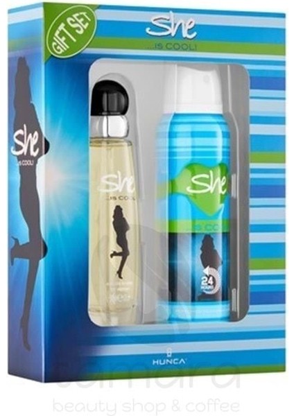 She Is Cool Kadın Parfüm Seti Edt 50 ml + Deodorant 150 ml