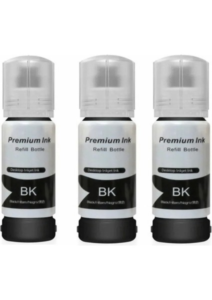 Epson 103 Ecotank L3110 Siyah Ithal Muadil Mürekkep 70 ml / 3 Adet