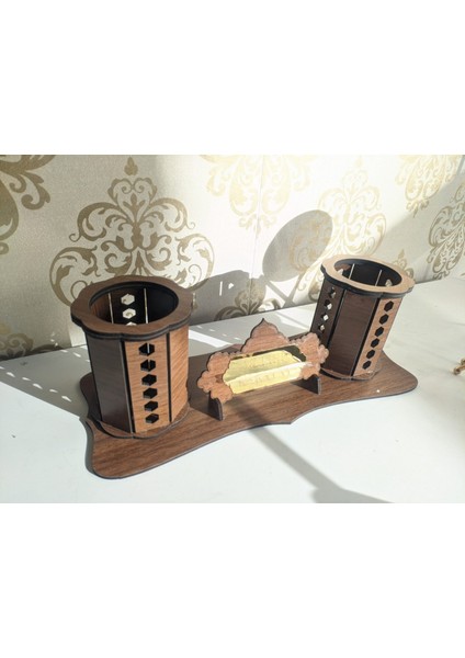 Masa Üstü Isme Özel Ikili Kalemlik modelleri