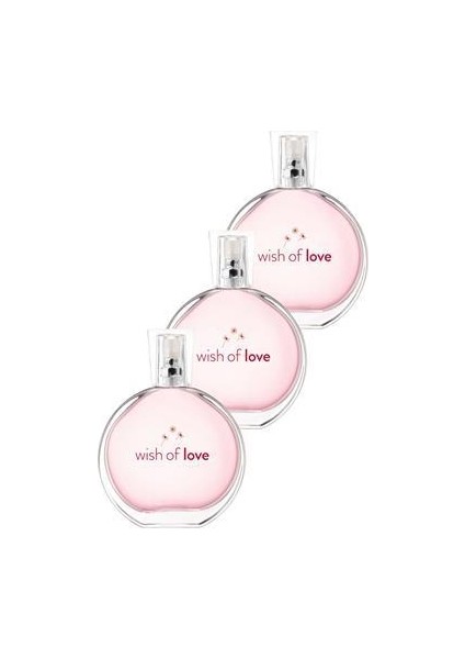 Wish Of Love Kadın Parfüm 50 ml. Üçlü Set