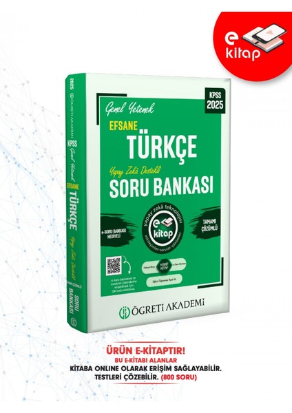 2025 Kpss Genel Kültür Efsane Türkçe Tamamı Çözümlü E-Soru Bankası