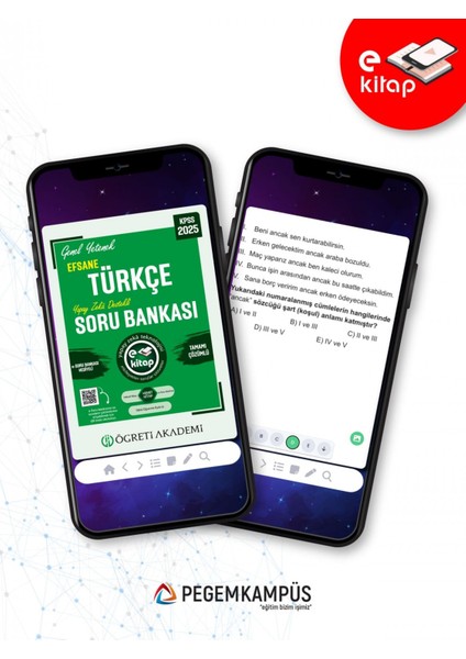 2025 Kpss Genel Kültür Efsane Türkçe Tamamı Çözümlü E-Soru Bankası fiyatları