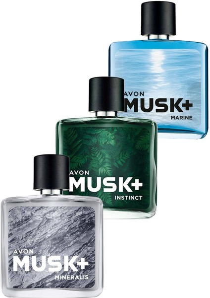 Musk Marine Musk Instinct ve Musk Mineralis 75 ml Erkek Parfüm Seti