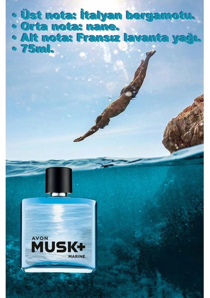 Musk Marine Musk Instinct ve Musk Mineralis 75 ml Erkek Parfüm Seti