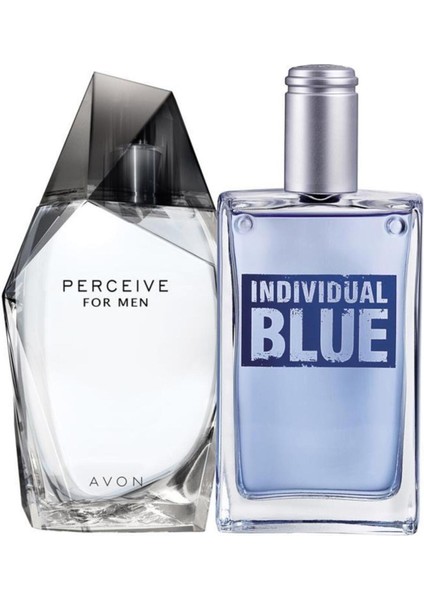 Perceive Erkek Parfüm 100ml Individual Blue Erkek Parfüm 100ml. İkili Set