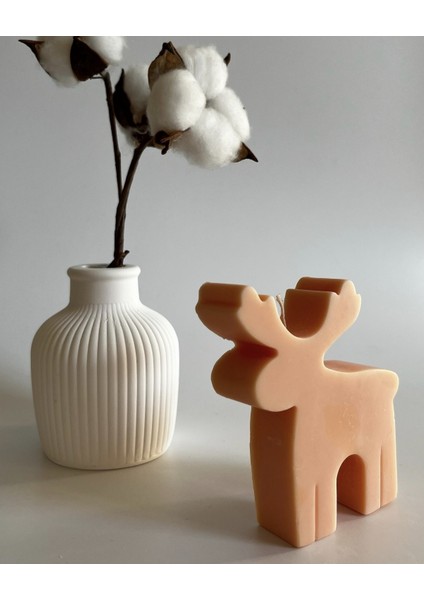 2 Boyutlu Geyik Hayvan Silikon Kalıp K-1281, Kokulu Taş Sabun Alçı Mum Kalıbı