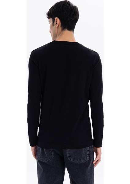 Bisiklet Yaka Slim Fit Basic Erkek Triko Kazak