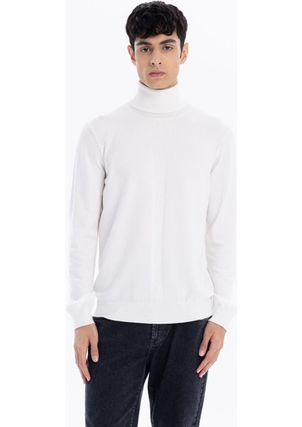 Balıkçı Yaka Slim Fit Basic Erkek Kazak