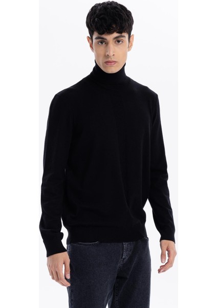 Balıkçı Yaka Slim Fit Basic Erkek Kazak fiyatları