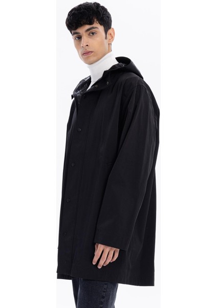 Kapüşonlu Çıtçıt ve Fermuar Kapamalı Erkek Trench fiyatları