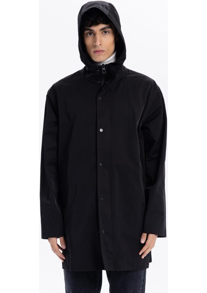 Kapüşonlu Çıtçıt ve Fermuar Kapamalı Erkek Trench indirimleri