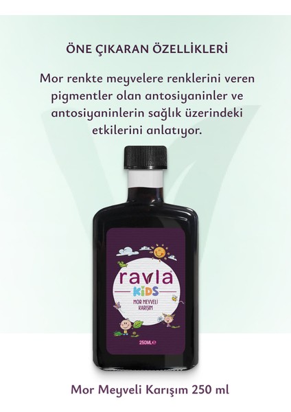 Kids Mor Meyveli Karışım ( Pestisit Ve Ağır Metal Analizli) - 250ml