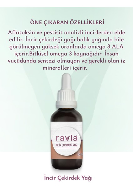 İncir Çekirdeği Yağı (Pestisit Analizli) - 50ml