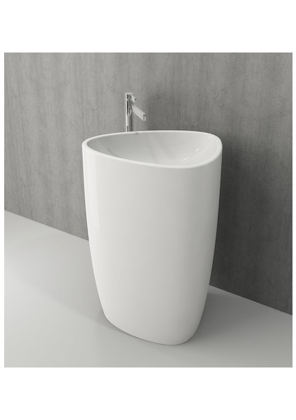 Bocchi Etna Monoblok Lavabo Parlak Beyaz 1075-001-0125