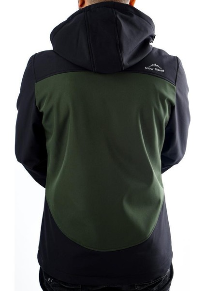 Siyah Haki Trail Softshell Rüzgar Su Geçirmez Mont Ceket