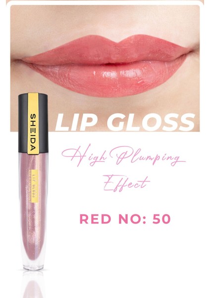 Dolgunlaştırıcı Etkili Dudak Parlatıcısı Lipgloss - Kırmızı No:50 Besleyici & Parlak Etki modelleri