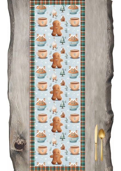 Yılbaşı, Noel, Christmas Gingerbread ve Kahve Keyfi Runner
