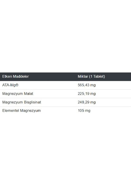 Plus 60'lı Magnezyum Içeren Takviye Edici Gıda