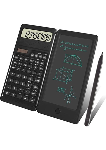 Silinebilir LCD Yazı Tabletli,kalemli Katlanabilir Bilimsel Hesap Makinesi (4764)