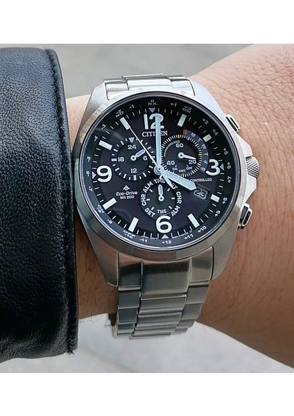 Eco Drive Gümüş Radio Controlled Çelik Erkek Kol Saati Su Geçirmez