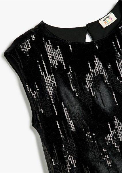 Pullu Payetli Parlak Bluz Kolsuz Bisiklet Yaka modelleri