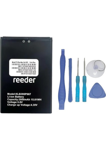 Reeder P13 Blue Max 2022 Batarya Pil Sıfır Orijinal + TAMİR SETİ