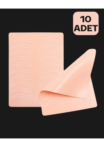 Kalıcı Makyaj Eğitim Çalışma Şablonlu Lateks Pudrasız - 10 Adet