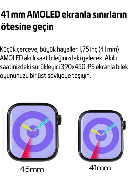 Watch Hw Mini 2 41MM 7 Kordonlu Kadın Akıllı Saat Sesli Arama Yapan iPhone Huawei Xiaomi Oppo Uyumlu 8,9,10