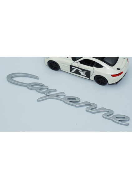Porsche Cayenne Bagaj 3m 3D Gri Abs Yazı Logo Amblem
