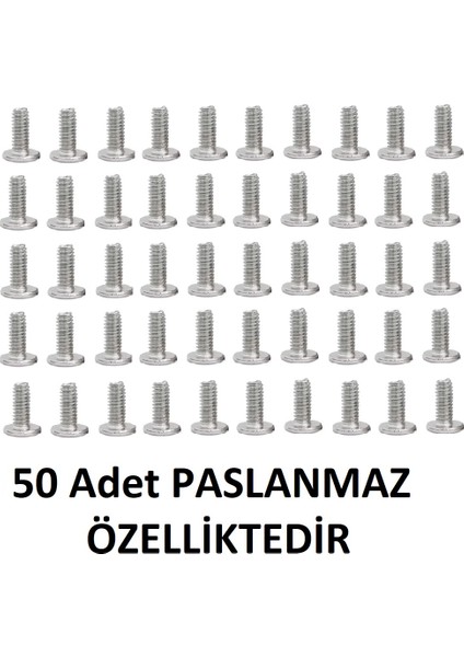 50X Paslanmaz M2 Sata Vidası M2X5X7