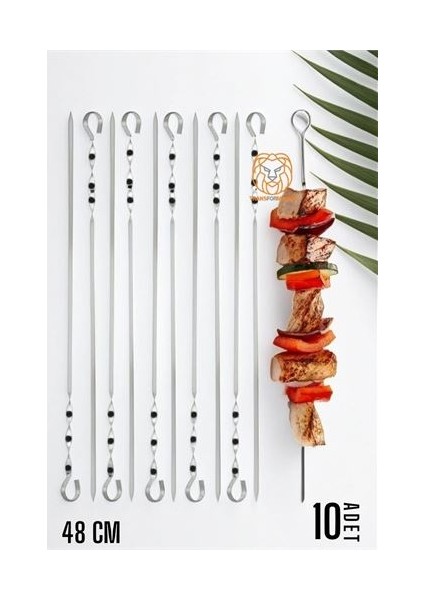 Ciğer Şiş Çubukları 48 cm 10 Adet