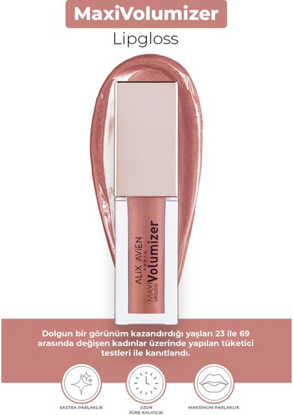 Maxivolumizer Lipgloss 210 - Sunny Glaze - Kalıcı ve Nemlendirici Ruj - Dolgunlaştırıcı Etki