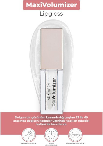 Maxivolumizer Lipgloss 201 - Maxicrystal - Kalıcı ve Nemlendirici Ruj - Dolgunlaştırıcı Etki